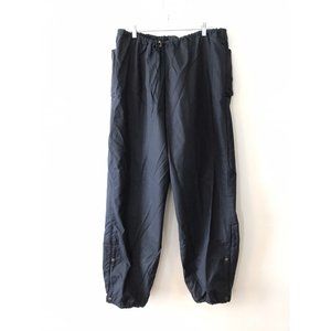 Vintage Filson Tin Cloth Oil Black Drawstring Button Pants Mens Large